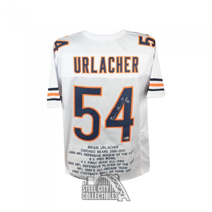 *BRIAN URLACHER*SIGNED*AUTOGRAPHED*FOOTBALL*CHICAGO*BEARS*HALL OF  FAMER*NFL*COA*