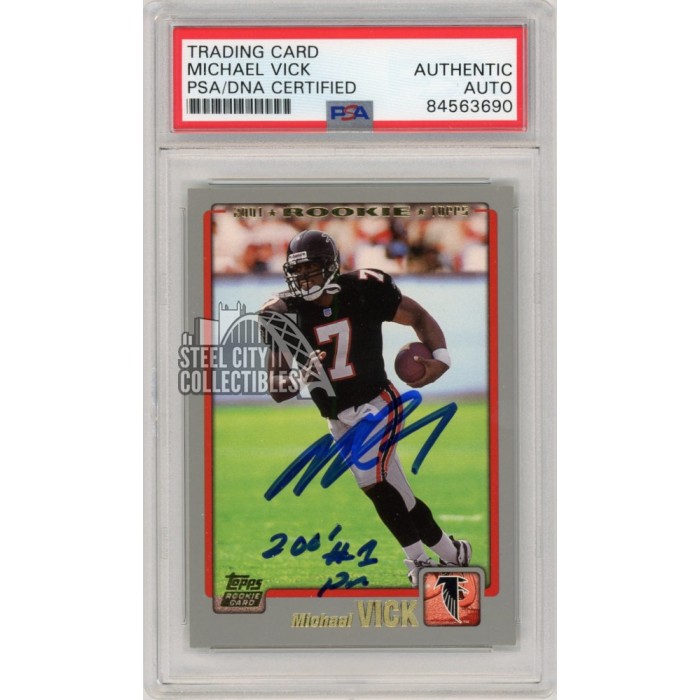 Michael Vick 2001 Topps Autograph Rookie Card 