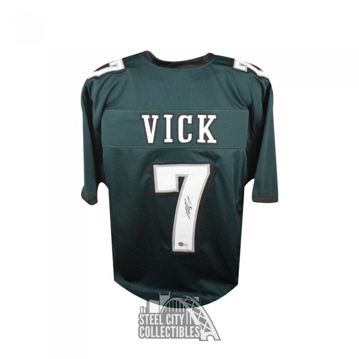 Michael Vick Autographed Atlanta Custom Black Football Jersey - BAS