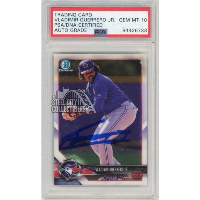 Vladimir Guerrero Jr 2018 Bowman Chrome Autographed Card #BCP150- PSA ...