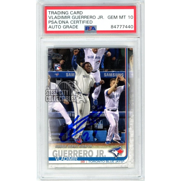 Vladimir Guerrero Jr. Autographed 2019 Topps Debut Rookie Card #1