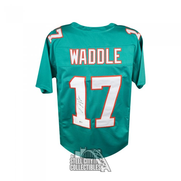 : Jaylen Waddle Jersey #17 Miami Custom Stitched Teal Football  Various Sizes New No Brand/Logos GENERIC Size 2XL : Everything Else
