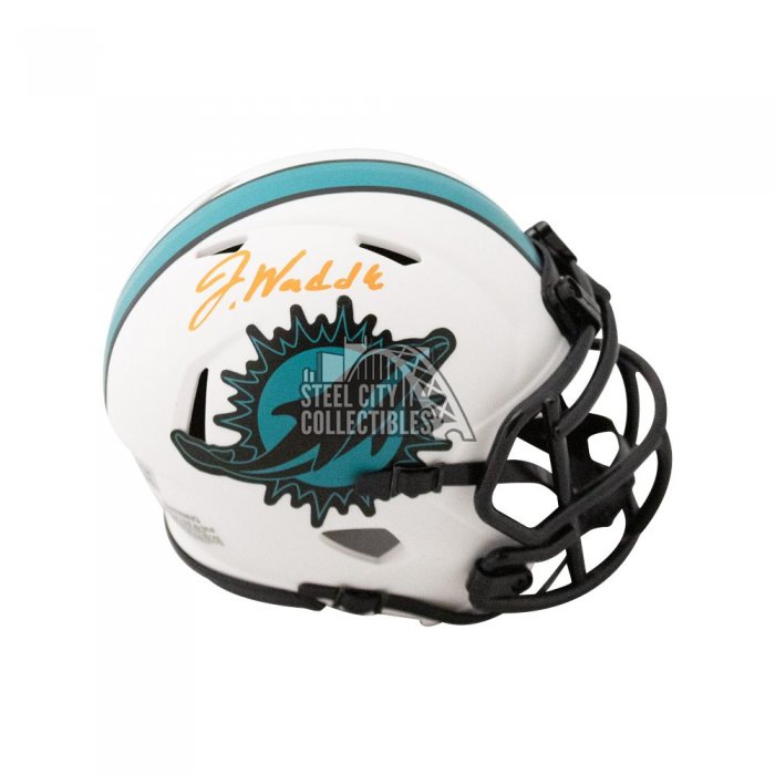 Jaylen Waddle Autographed Dolphins Eclipse Replica Full-Size Football Helmet  - Fanatics