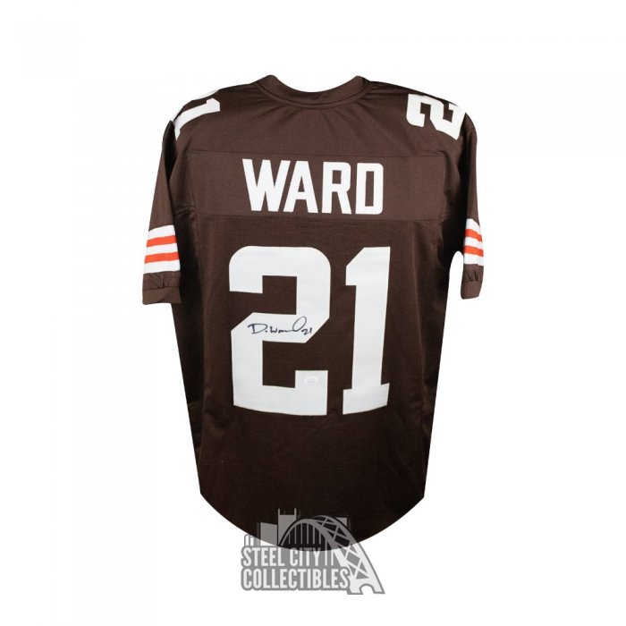 Denzel Ward Signed 31x35 Custom Framed Jersey (JSA)