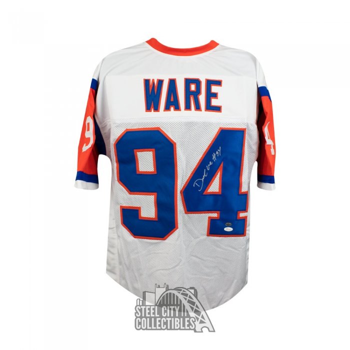 DeMarcus Ware Autographed Denver Custom Throwback Football Jersey - JSA