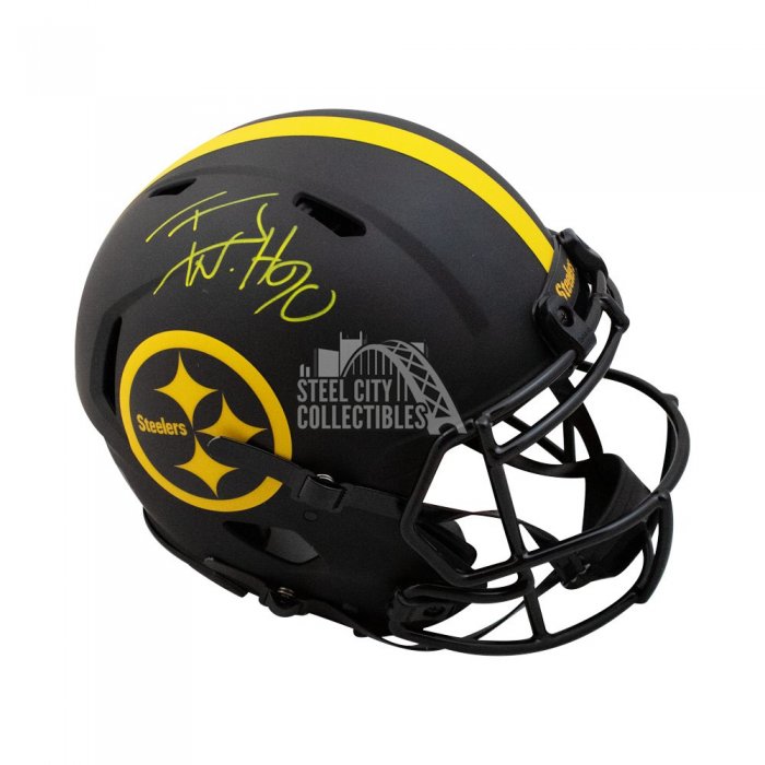 TJ Watt Autographed Steelers Flat White Replica Full-Size Football Helmet -  JSA COA