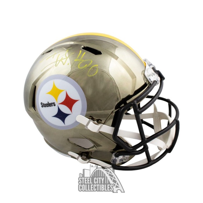 TJ Watt Autographed Steelers Flat White Replica Full-Size Football Helmet -  JSA COA