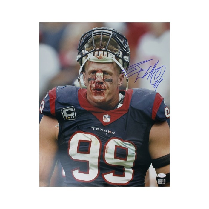 J.J. WATT Signed 16x20 Photo PSA/DNA COA Houston Texans Cardinals Auto JJ  DNA