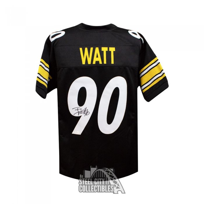 T.J. Watt Autographed Pittsburgh White Custom Football Jersey - PSA/DNA COA