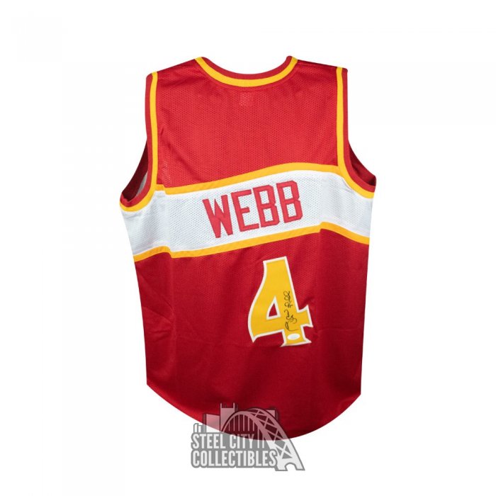 Autographed/Signed Spud Webb Atlanta White Basketball Jersey JSA COA at  's Sports Collectibles Store