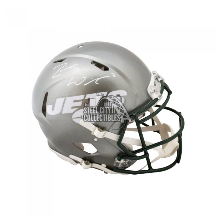 Zach Wilson Autographed Jets Lunar Eclipse Authentic Full-Size Football  Helmet - BAS (Green Ink)