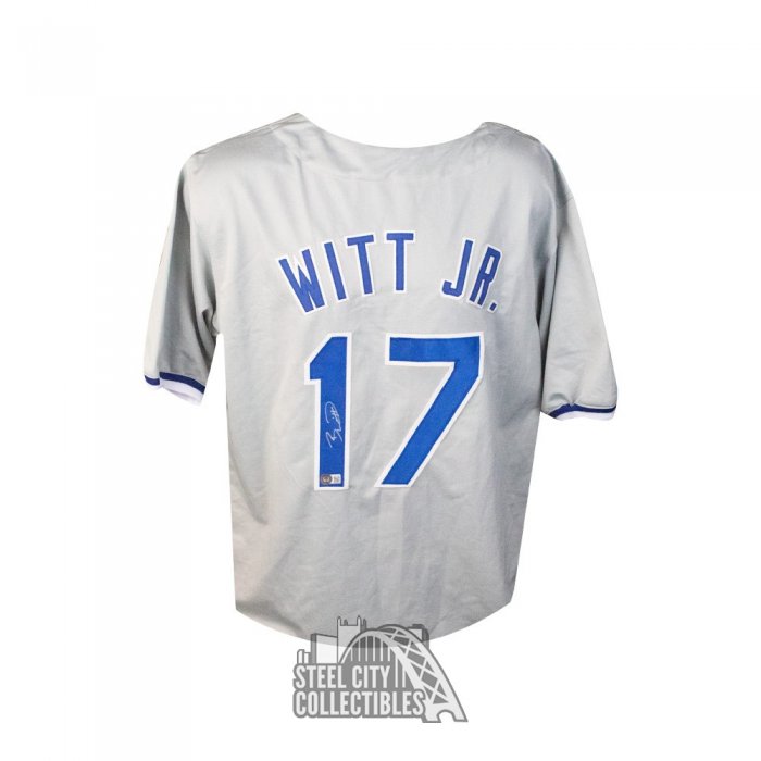 Bobby Witt Jr Autographed Kansas City White Nike Baseball Jersey (Medium) - BAS