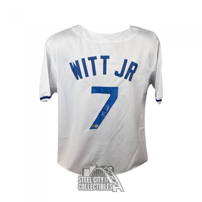Bobby Witt Jr. Kansas City Royals Autographed White Nike Jersey Size XL