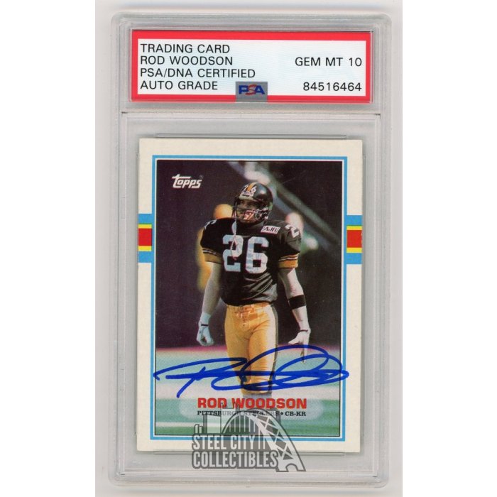 Rod Woodson 1989 Topps Autographed Card #323 - PSA/DNA 10 | Steel City ...