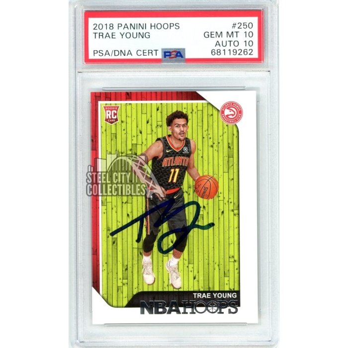 Trae Young 2018-19 Panini Hoops Autograph Rookie Card #250 PSA 10 