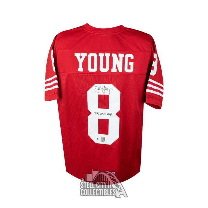 STEVE YOUNG SIGNED AND INSCRIBED 49ers JERSEY