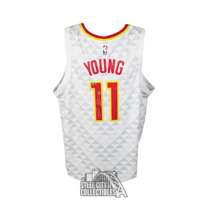 Trae Young Autographed Atlanta Black Swingman Basketball Jersey - BAS