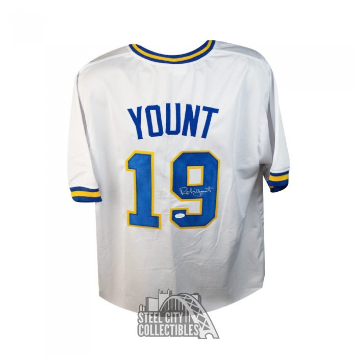 Robin Yount Autographed Milwaukee Custom Blue Baseball Jersey - JSA COA (B)