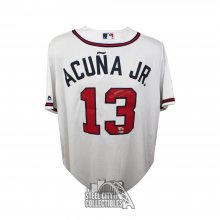 Ronald Acuna Jr. Signed Atlanta Braves Blue Nike Baseball Jersey JSA Itp