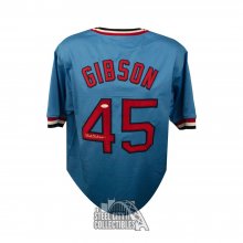 Autographed/Signed BOB GIBSON St. Louis Blue Baseball Jersey JSA COA A –  CollectibleXchange