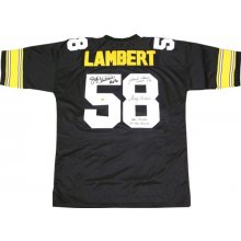 Jack Lambert Autographed Steelers Home Black Jersey - Lambert 58