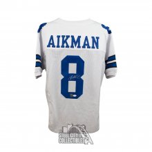 Troy Aikman Signed Custom Jersey - JSA Witnessed - Autographed - Navy TB