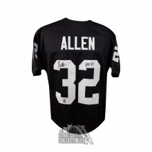 Marcus Allen HOF Autographed Oakland Custom Black Football Jersey - JSA