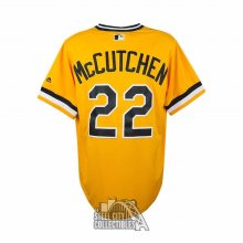Pittsburgh Pirates MLB Gold Majestic Cool Base Throwback Jersey Size Small  As Is