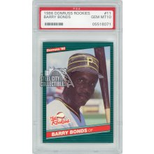 Barry Bonds 1986 Donruss Baseball Rookie Card PSA 10