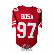 NICK BOSA 49ERS SIGNED CUSTOM STITCHED RED JERSEY JSA COA OHIO STATE