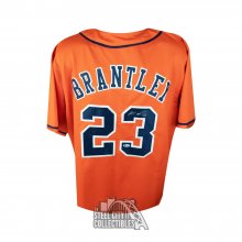 Michael Brantley Autographed Houston Custom Orange Baseball Jersey
