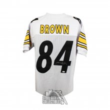 Antonio Brown Autographed Pro Style Football Jersey White/Grey (JSA) — RSA