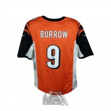 Joe Burrow Cincinnati Bengals Signed Orange Nike Limited Jersey