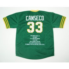 Signed XL jersey By Jose Canseco Of the Oakland A's With COA! for