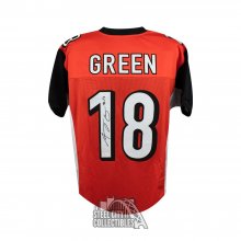 A.J. Green Autographed Cincinnati Custom Orange Football Jersey JSA COA