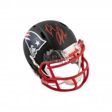 Rob Gronkowski Autographed Buccaneers Camo Mini Football Helmet - BAS COA