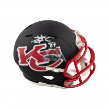 Travis Kelce Autographed Kansas City Chiefs Flat White Mini Football Helmet  - BAS