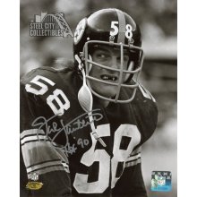 Jack Lambert Autographed Black Pittsburgh Steelers Jersey “HOF 90