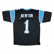 Cam Newton Autographed Carolina Black Custom Jersey - GT Sports