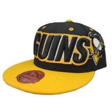 Pittsburgh Penguins NHL Mitchell & Ness Black/Gold Fitted Hat