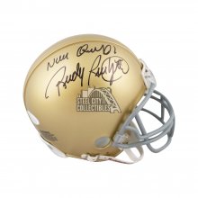 Rudy Ruettiger Never Quit Autographed Notre Dame Mini Football Helmet - JSA  COA