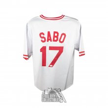 Chris Sabo Signed Cincinnati Red Baseball Jersey JSA 