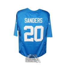 Barry Sanders Autographed Detroit Lions Nike Football Jersey - BAS COA