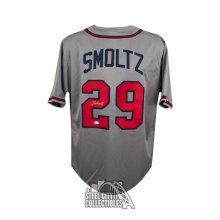 Autographed/Signed John Smoltz Atlanta White Baseball Jersey JSA