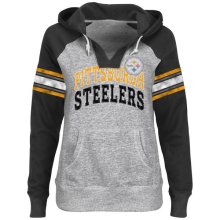 Pittsburgh Steelers NFL Touchback V Full-Zip Hooded Sweatshirt