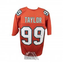 Jason Taylor Autographed Miami (Orange #99) Custom Jersey - JSA