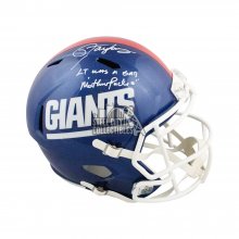 Lawrence Taylor LT Was A Bad MF Autographed Giants Color Rush Full-Size  Helmet BAS