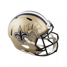 Tyrann Mathieu Autographed Honey Badger Saints Lunar White Mini Helm