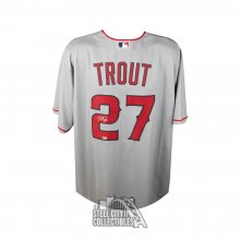 Mike Trout Autographed Los Angeles Baseball Signed Gray Jersey MLB