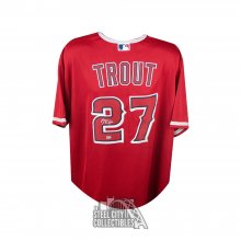 MIKE TROUT Autographed Los Angeles Angels Nike Jersey With 